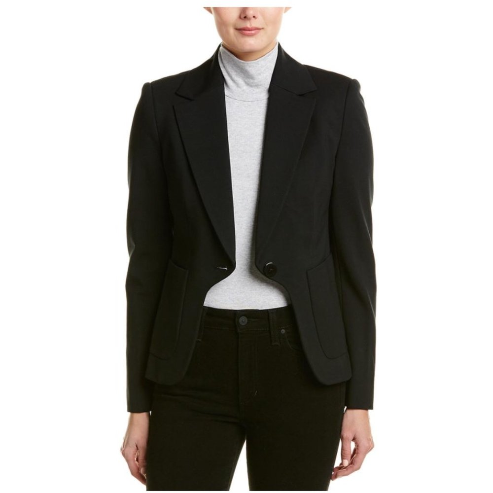 NWOT Diane Von Furstenberg Flynn Blazer Black cady
